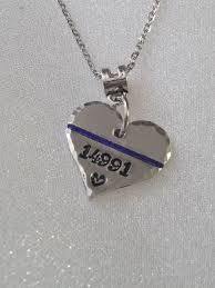 Sale Thin Blue Line Necklace Police Girlfriend Badge Police Wife Necklace Police Girlfriend Police Jewelry