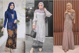 30 model kebaya brokat modern pendek panjang terbaru 2019. 8 Inspirasi Dress Kebaya Brokat Dengan Hijab Buat Kondangan