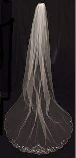 Elegant Beaded Scalloped Edge Cathedral Length Wedding Veil Cathedral Length Wedding Veil Blush Veil Wedding Veil