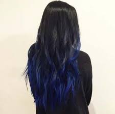 The darker hair contrasts well and looks beautiful. Trendy Nails Blue Black Long Hair 22 Ideas Hair Color For Black Hair Blue Ombre Hair Hair Styles