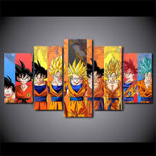 Check spelling or type a new query. 5 Piece Canvas Art Dragon Ball Z Poster Goku Dragon Ball Painting Dragon Ball Wall Art Dragon Ball Canvas