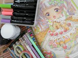 ﾒｲｷﾝｸﾞ キャンドゥ１００均コピックと色鉛筆で塗ってみました ssカラーリングブックより 塗り絵日記 色鉛筆 塗り絵 コピック