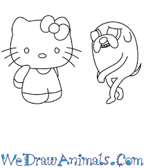 Draw a circle below one ear. How To Draw Hello Kitty