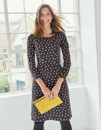 Black And Yellow Jersey Dress Penny Jersey Dress Charcoal Country Ditsy Jersey Dress Dresses Womens Dresses