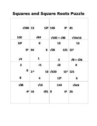 Whether the skill level is as a beginner or something more advanced, they're an ideal way to pass the time when you have nothing else to do like waiting in an airport, sitting in your car or as a means to. Square And Square Roots Puzzle Worksheets Teaching Resources Tpt
