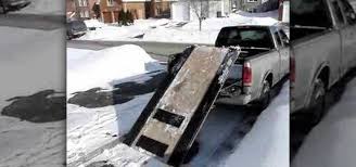Considering you would pay $300 to $1000 for a truck ramp if you bought it premade, how can you not want to make your own for about $30. How To Use A Ramp To Load A Snowmobile In A Truck Snowmobiling Wonderhowto
