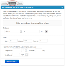 Feature Update The New Hansons Running Calculator Final