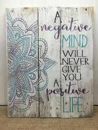 Rustic Pallet Wall Art Mandala Sign Positivity Quote Wood Wall Art Gifts Pallet Wall Art Inspirational Signs Wood Signs