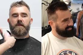 Jason Kelce Shares BTS Video of His Beard-Dyeing Mishap