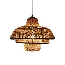Coming from a classic idea with a modern twist, this gorgeous. Bamboo Woven Pendant Light With Adjustable Cord 1 Light Tiered Chinese Style Hanging Ceiling Light Takeluckhome Com