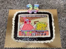Spongebob 25 Cake 25th Birthday Cakes 25th Birthday Parties 25th Birthday Ideas For Him