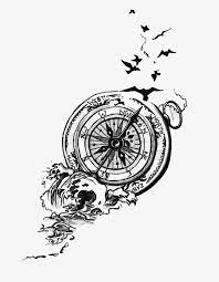 Compass Hand Painted Cartoon Hand Painted Png Transparent Clipart Image And Psd File For Free Download Compass Tattoo Half Sleeve Tattoos Compass Compass Tattoo Design