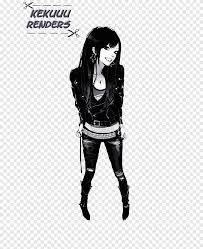 Download gambar 100 sketsa gambar kartun hitam putih gambarcoid via gambar.co.id. Lembar Model Gambar Seni Kipas Emo Girl Rambut Hitam Manga Png Pngegg
