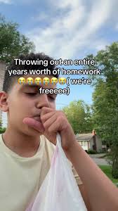 Throwing Our Homework at The End of The School Year