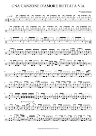 testo di una canzone d'amore buttata via. Una Canzone D Amore Buttata Via Spartito Batteria Www Partiture It