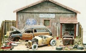 Old Damaged Cars Diorama Model Cars Building Car Model Scale Models Cars