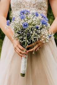 Rustic Relaxed Cornflower Blue Barn Wedding Blue Wedding Flowers Flower Bouquet Wedding Cornflower Wedding