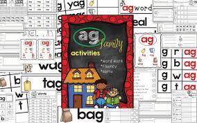 Ag Word Family Activities Word Family Activities Word Families Kindergarten Literacy