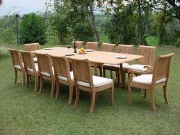 13 piece dining table set. 117 Double Extension Rectangle Table 12 Giva Chairs New 13 Pc Luxurious Grade A Teak Dining Set 10 Armless And 2 Arm Captain Dining Sets Patio Lawn Garden Vit Edu Au