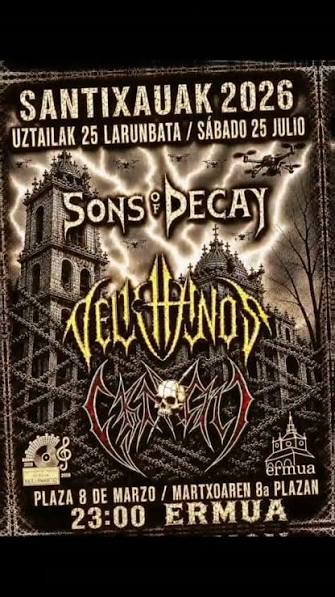 Sábado 25 Julio en Ermua , #velkhanos #deathmetal #metal #concierto #música