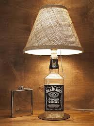 After the paint is dry, mix the epoxy tubes and carefully smear it on the bottle and press it on the board. Diy Man Cave Lighting Ideas Jack Daniel S Whiskey Bottle Lamps A Man Will Love Makely