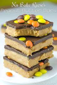 Easy No Bake Reese S Peanut Butter Bars Recipe Peanut Butter Bars Recipe Baked Dessert Recipes Peanut Butter Banana Bites