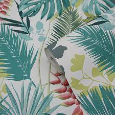Check spelling or type a new query. Goodhome Ferula Green Tropical Leaves Textured Wallpaper Diy At B Q
