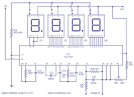 Digital Voltmeter Using Icl7107 Electronic Circuits And Diagram Electronics Projects A Electronics Circuit Electronic Circuit Projects Electronic Engineering