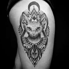 50498f7a1ee0413b0bfcd39b920dc120 Katzen Tattoo Sphynx Katze Katzentattoos