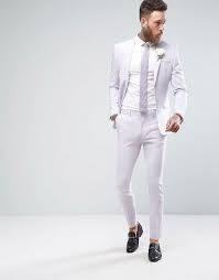 Super Skinny Suit In Lilac Smart Casual Menswear Summer Suits Men Blue Slim Fit Suit
