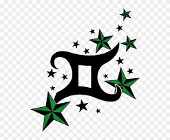 The colour that is luckiest for the sign of gemini is sunshine yellow. Nautical Stars And Gemini Tattoo Design Images Zodiac Sign Cancer Tattoo Design Hd Png Download 550x613 870086 Pngfind