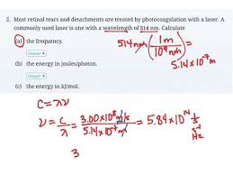 Periode of wave (t) = 0.5 x 4 = 2 seconds. Ap Honors Chemistry Wavelength Frequency And Energy Wave Calculations Youtube