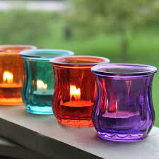Uplama 36pack 1 x 2 inches clear glass tealight candle holders,use for weddings parties dinner,wedding centerpieces and home decor. Romantic Color Glass Candle Holder Creative Tealight Candle Cup Party Supplies 4pcs Lot Sh291 Tealight Candle Cups Colored Glass Candle Holdercandle Holders Aliexpress