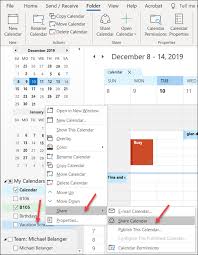 How To Secondary Calendar In Outlook Exchange