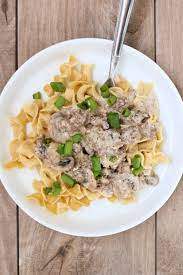 Slow Cooker Ground Beef Stroganoff 365 Days Of Slow Cooking And Pressure Cooking Recipe Ground Beef Stroganoff Slow Cooked Meals Instant Pot Dinner Recipes
