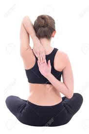 As any yoga teacher will advise you, most of the yoga sitting poses focus on energetically grounding the student with more focus on improving flexibility other than strength. Back View Of Slim Woman Sitting In Yoga Pose Isolated On White Stock Photo Picture And Royalty Free Image Image 42000099