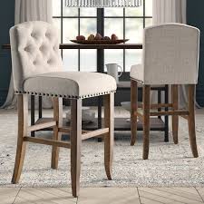 Greyleigh Lakeport 30 75 Bar Stool Wayfair Upholstered Bar Stools Bar Stools Counter Stools