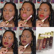 Milani Amore Matte Lip Creams Fall Collection Swatches On Dark Skin Lipstick For Dark Skin Milani Amore Matte Lip Creme Matte Lips