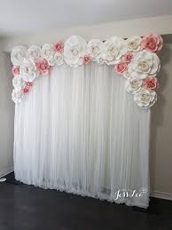 Pink And White Paper Rose Backdrop Made By Jess Lee Flower Backdrop Wedding Paper Flower Backdrop Wedding Paper Flower Backdrop
