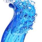 XMGZQ Blue Glass Wave Sculpture - Ocean Wave Art for Home Decor, Coastal  Nautical Gifts