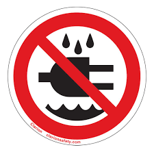 Do Not Expose To Water Label Is6139 Electrical Safety Water Safety Workplace Safety