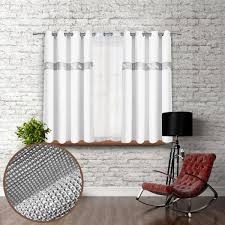 1 x dekoschal lieferung erfolgt ohne gardinenstange und dekoration. Vorhang An Ringen Mit Zirkonen 140x160 Cm Weiss Mondo Italia S R O