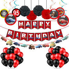 Lets move it move it balloon décor and more. Party Propz Mcqueen Car Theme Birthday Decoration Combo 39pcs For Boys Kids Birthday Party Supplies Buy Online In Madagascar At Madagascar Desertcart Com Productid 132288018