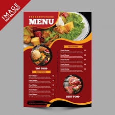 Modelo De Folheto Menu De Comida Food Menu Design Food Menu Template Food Menu