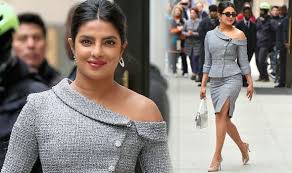 Priyanka chopra pictures and photos. Priyanka Chopra Smoulders As She Flashes Pins In Sexy Split Skirt And Off The Shoulder Top Celebrity News Showbiz Tv Express Co Uk