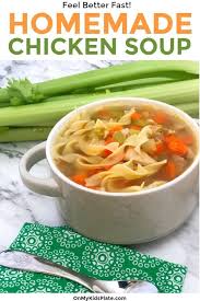 Super Easy Chicken Noodle Soup Recipe Homemade Chicken Soup Easy Healthy Recipes Food Recipes