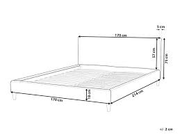 Get 5% in rewards with club o! Eu King Size Bed Frame Cover Light Grey Fitou Beliani De