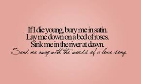 if i die young the band perry