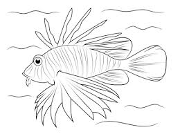 Lionfish Coloring Page Free Printable Coloring Pages Lion Fish Cartoon Coloring Pages Sea Animals Drawings