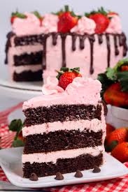 2 fillings for yule logs and jelly rolls. Chocolate Kahlua Cake With Strawberry Buttercream Frosting